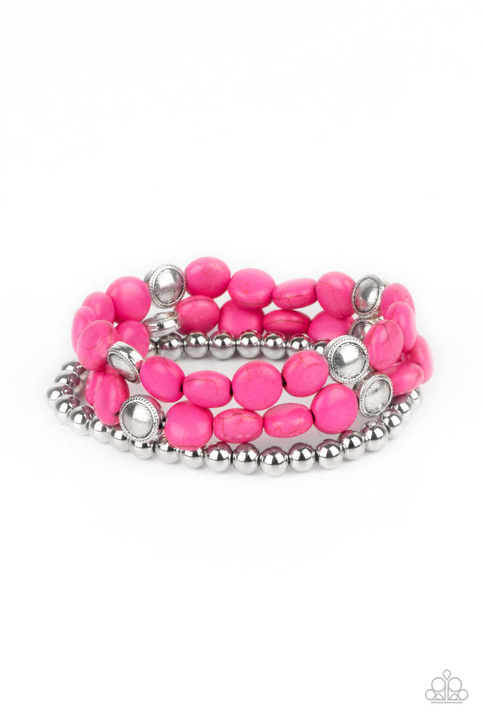 Desert Verbena - Pink Paparazzi Bracelet Set - The Sassy Sparkle