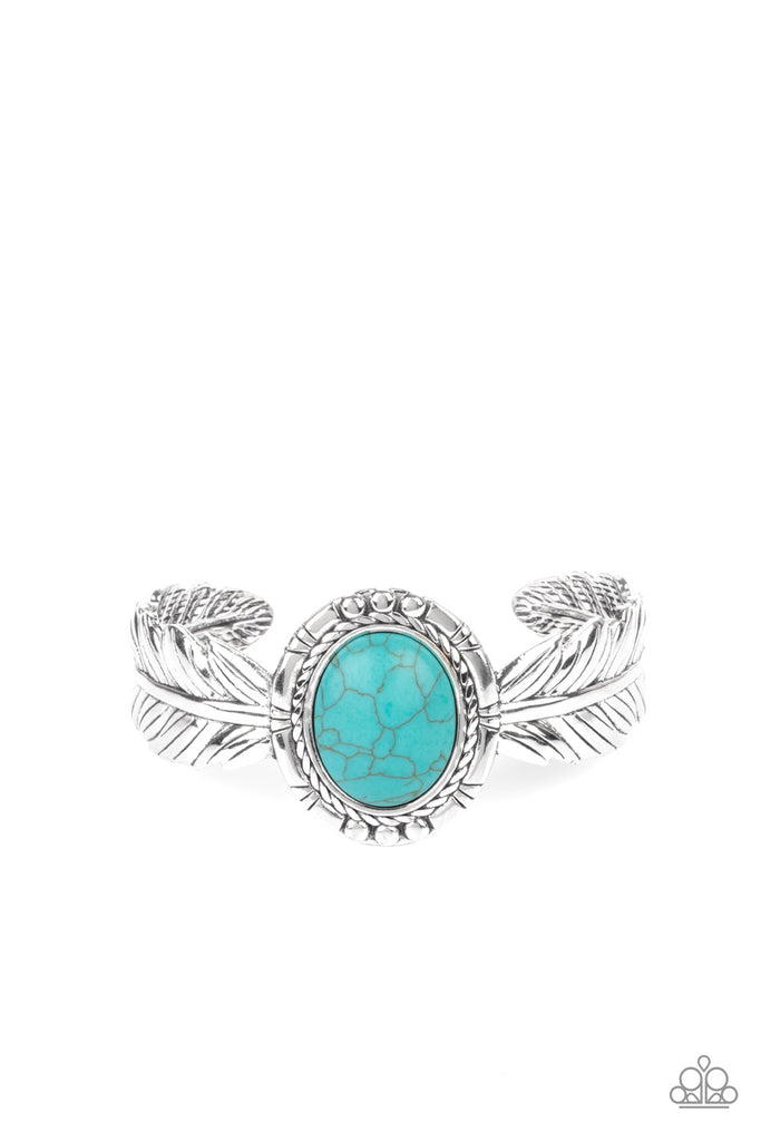 Western Wings - Blue Stone Bracelet-Paparazzi