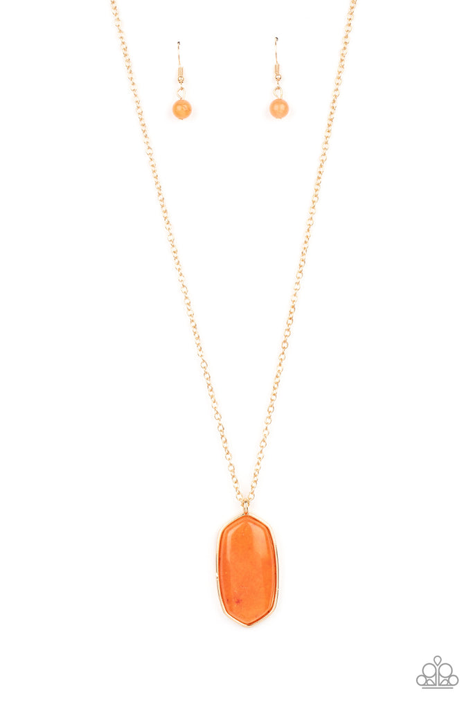 Elemental Elegance - Orange Necklace-Paparazzi - The Sassy Sparkle
