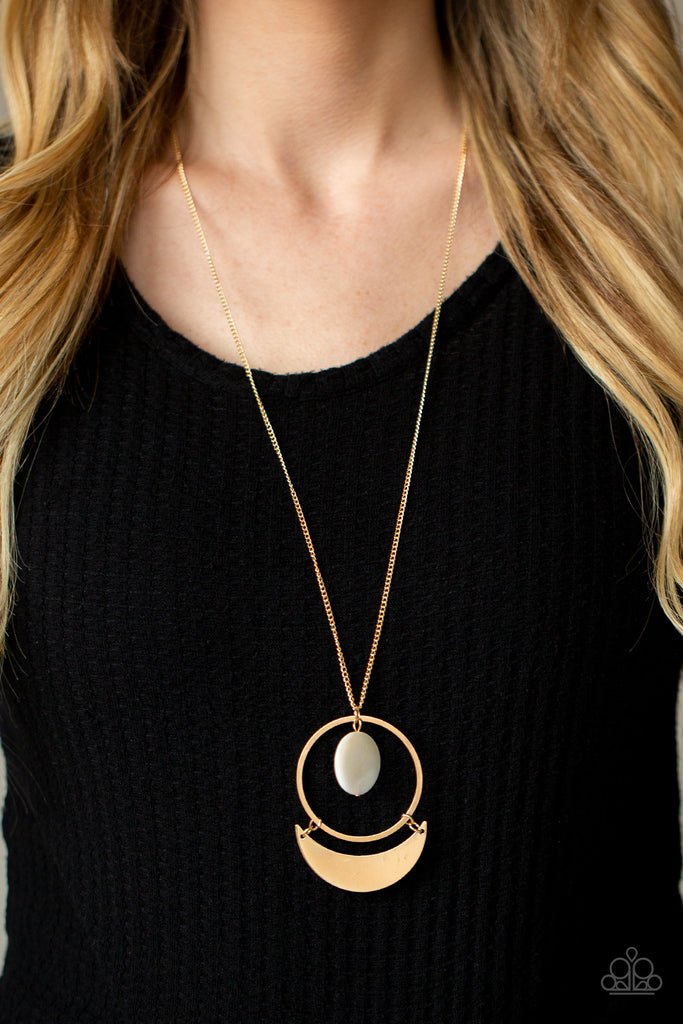 Moonlight Sailing - Gold Necklace-Paparazzi