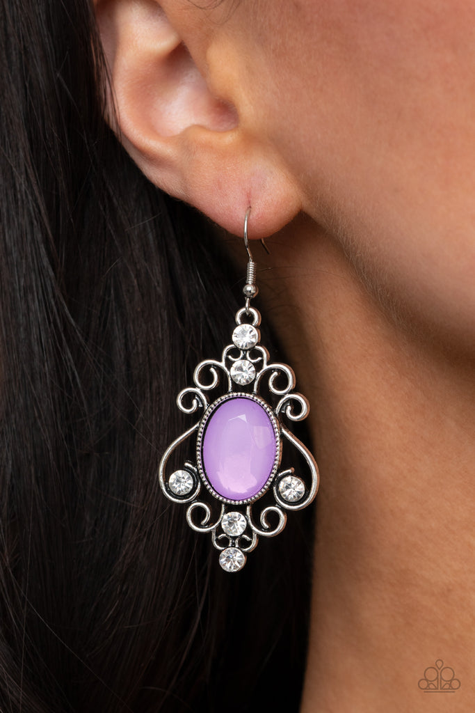 Tour de Fairytale - Purple-Paparazzi Earring - The Sassy Sparkle