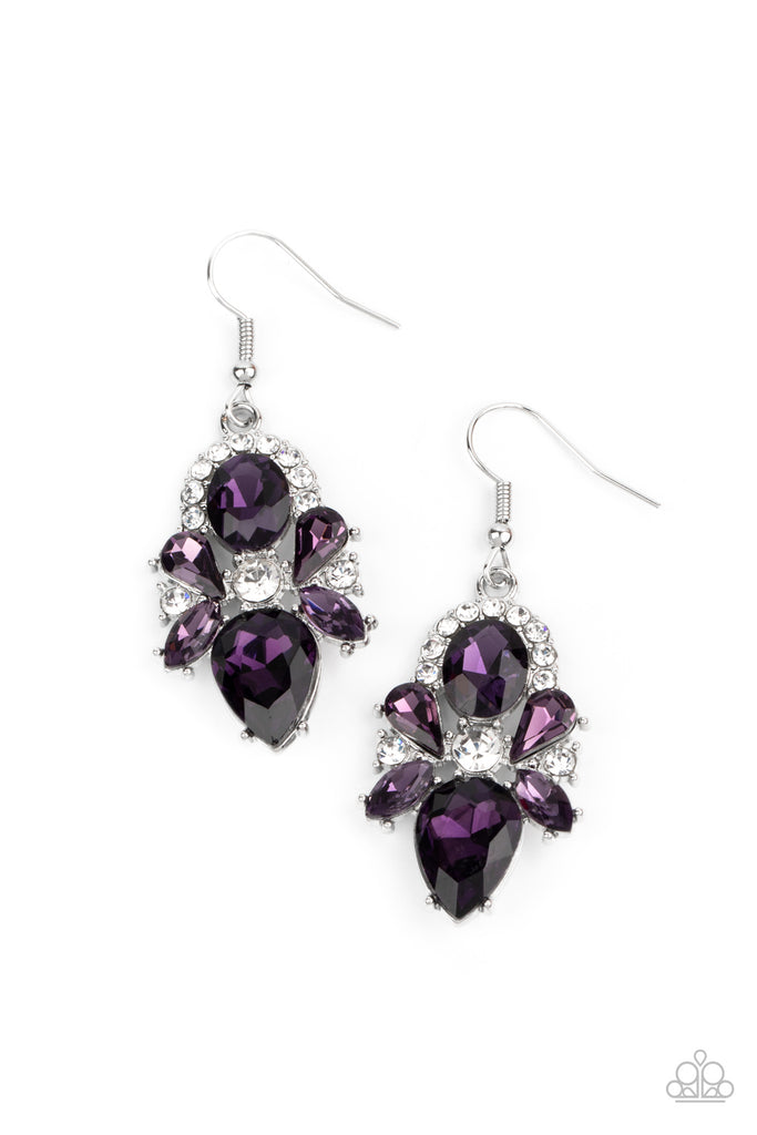 Stunning Starlet - Purple-Paparazzi Earring - The Sassy Sparkle