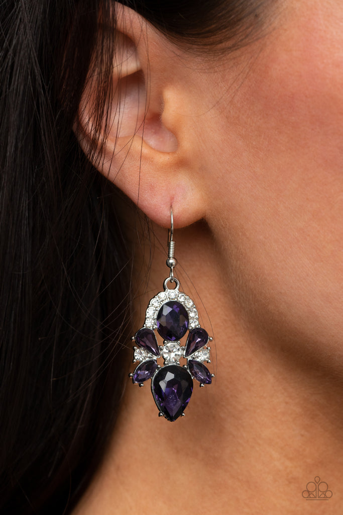 Stunning Starlet - Purple Earring-Paparazzi