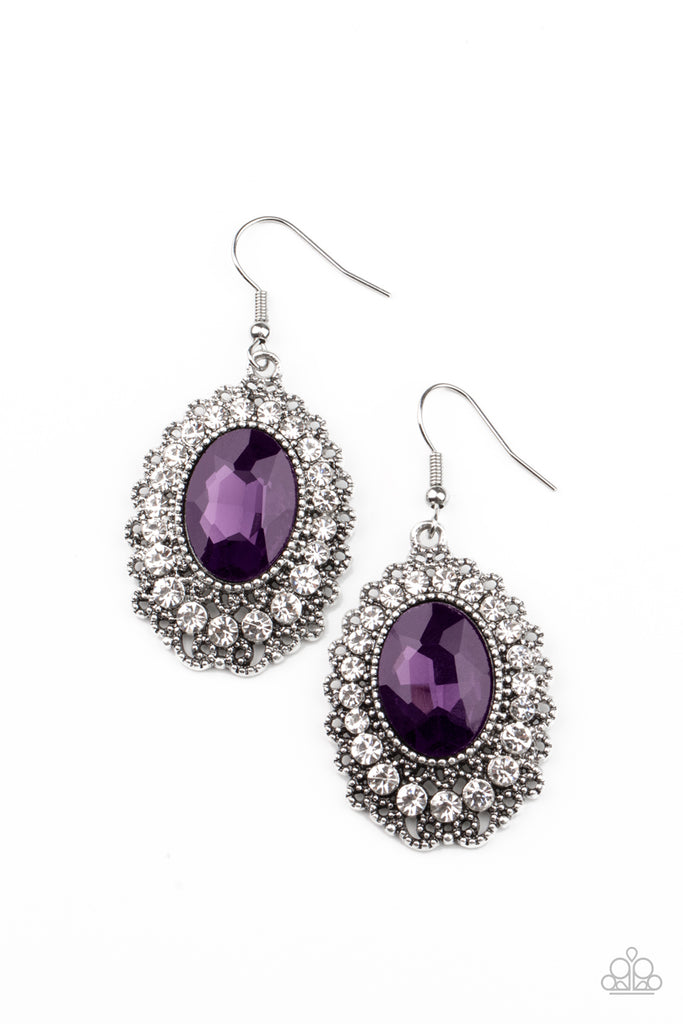 Glacial Gardens - Purple-Paparazzi Earring - The Sassy Sparkle