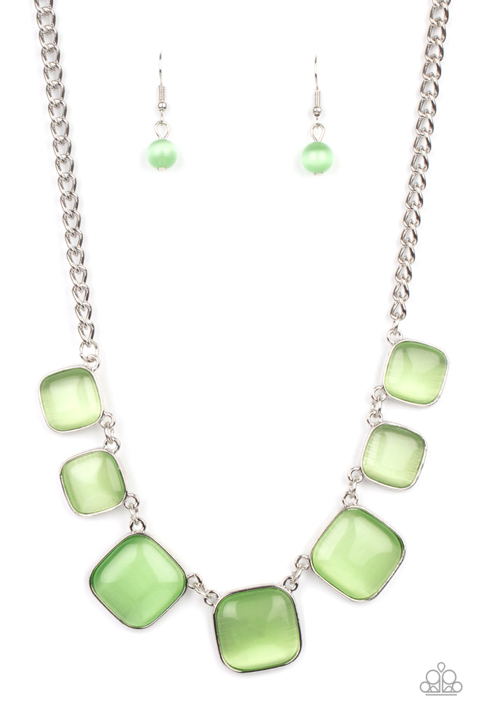 Aura Allure - Green Necklace-Paparazzi