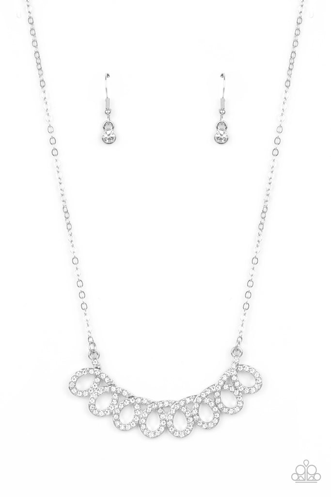 Timeless Trimmings - White Necklace-Paparazzi - The Sassy Sparkle