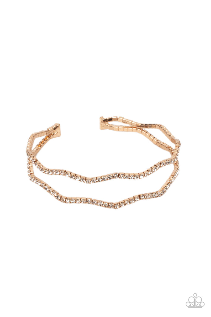 Delicate Dazzle - Gold Bracelet-Paparazzi