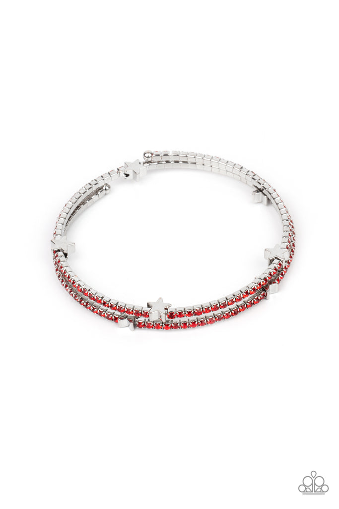 Let Freedom BLING - Red-Paparazzi Bracelet - The Sassy Sparkle