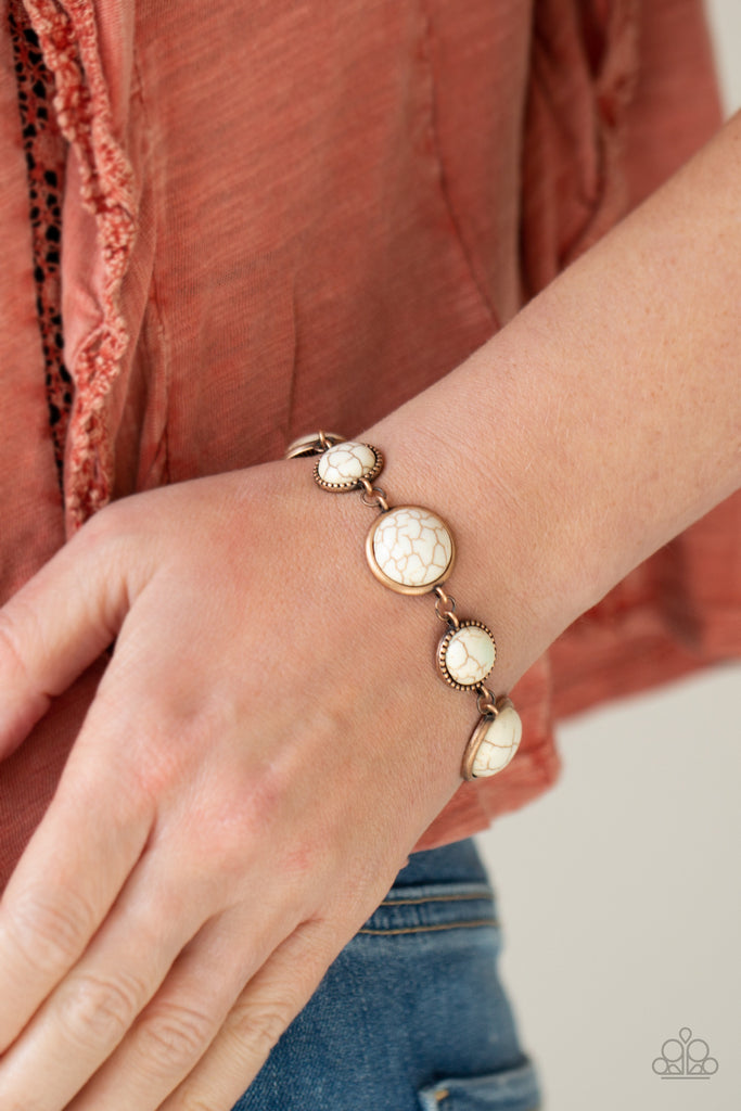 Turn Up The Terra - Copper Stones Bracelet-Paparazzi