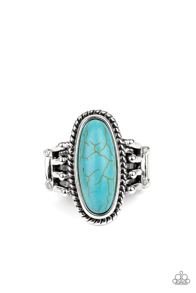 Home On The RANCH - Blue Stone Ring-Paparazzi