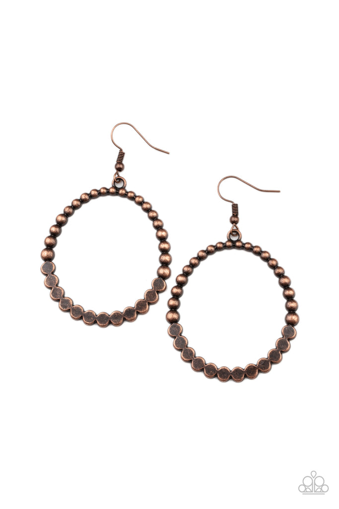 Rustic Society - Copper Earring-Paparazzi - The Sassy Sparkle