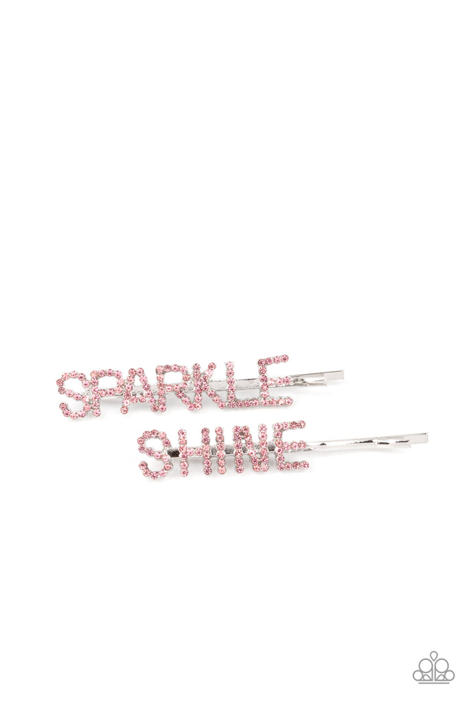 Center of the SPARKLE-verse - Pink Hair Accessory-Bobby Pins-Paparazzi - The Sassy Sparkle