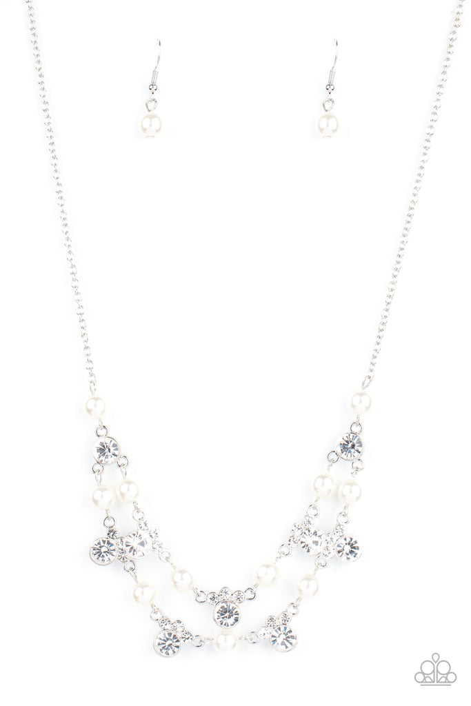 Royal Announcement - White-Paparazzi Necklace - The Sassy Sparkle