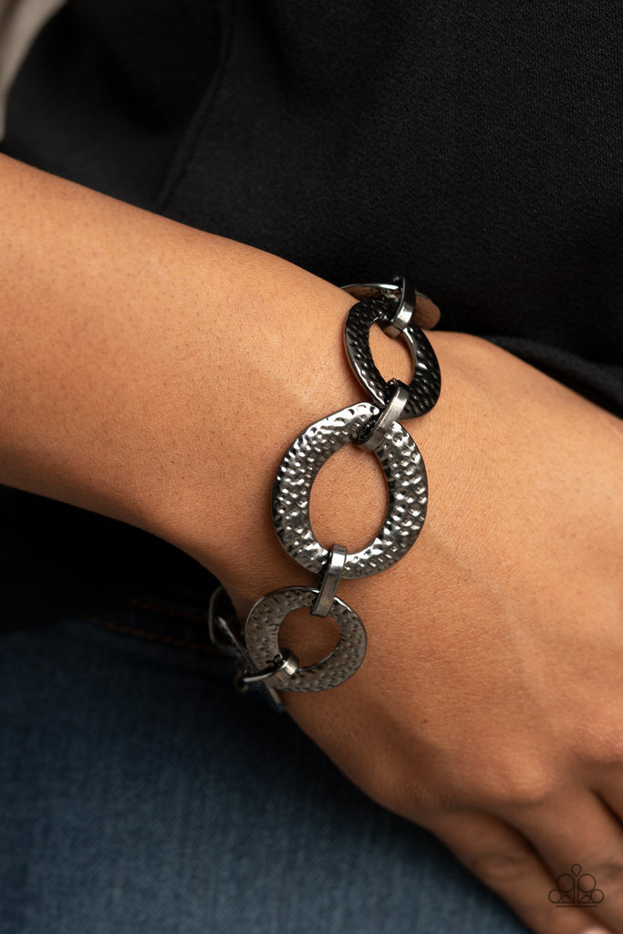 STEEL The Show - Black Gunmetal Bracelet-Paparazzi