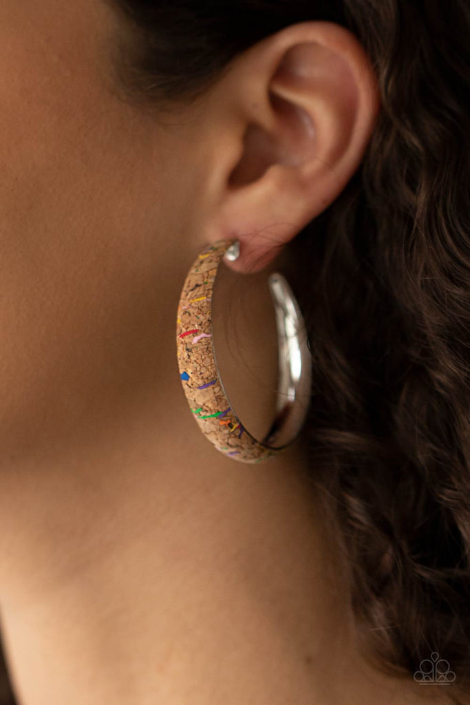 A CORK In The Road - Multi Paparazzi Earring - The Sassy Sparkle