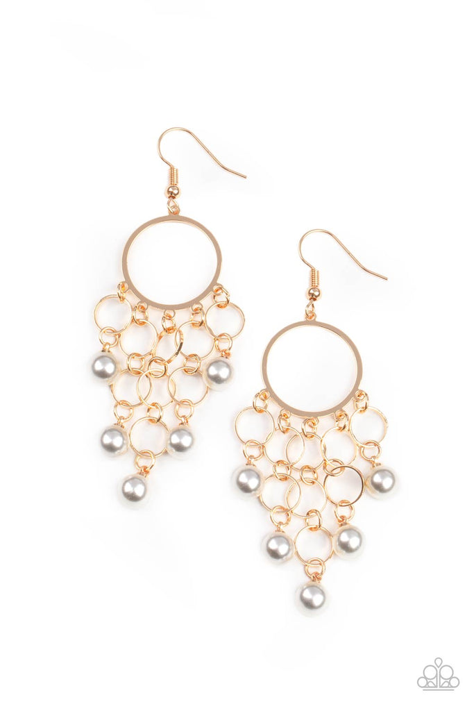 When Life Gives You Pearls - Gold Pearl Earring-Paparazzi