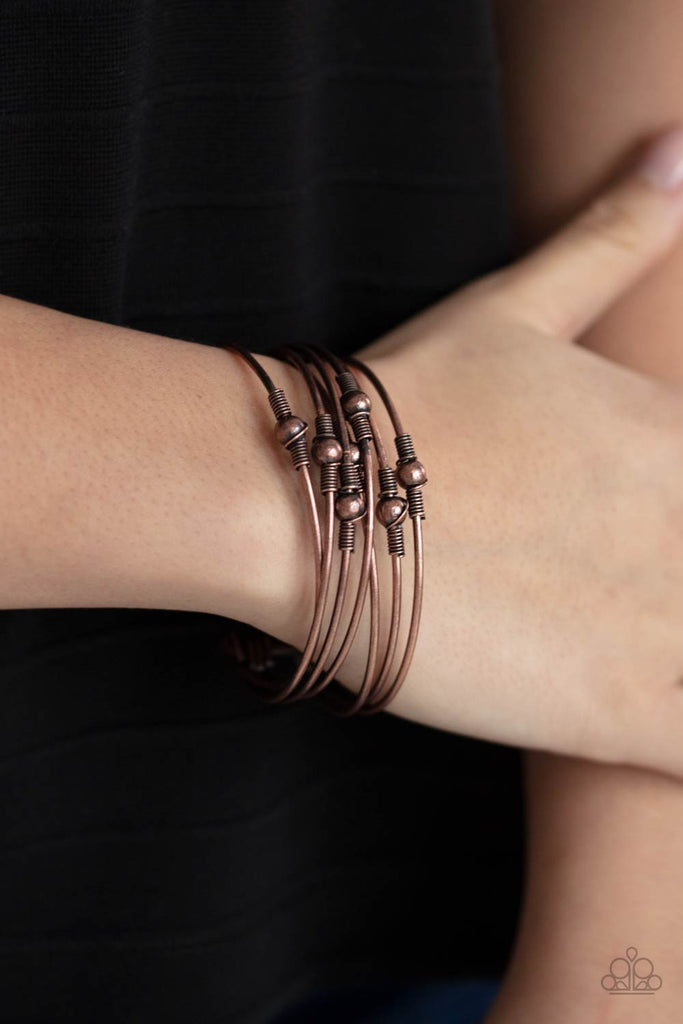 Industrial Intricacies - Copper Bracelet-Paparazzi