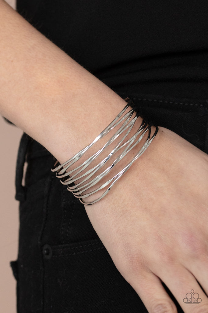 Nerves of Steel - Silver Bracelet-Paparazzi