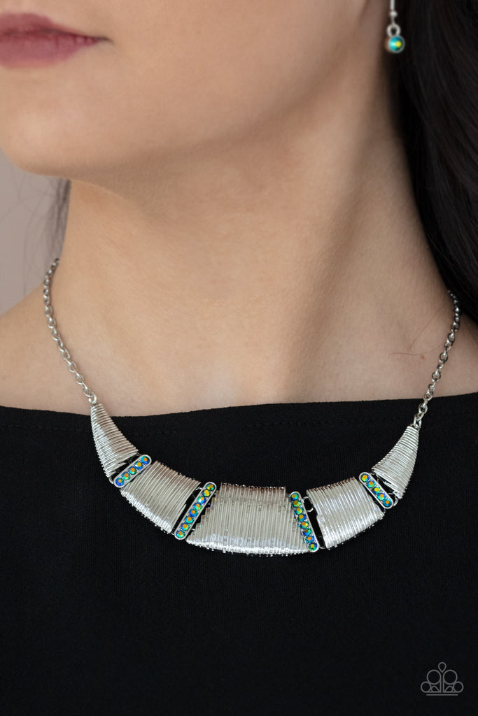 Going Through Phases - Multi Oil Spill Necklace-Paparazzi