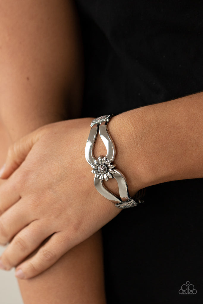 Let A Hundred SUNFLOWERS Bloom - Silver Bracelet-Paparazzi