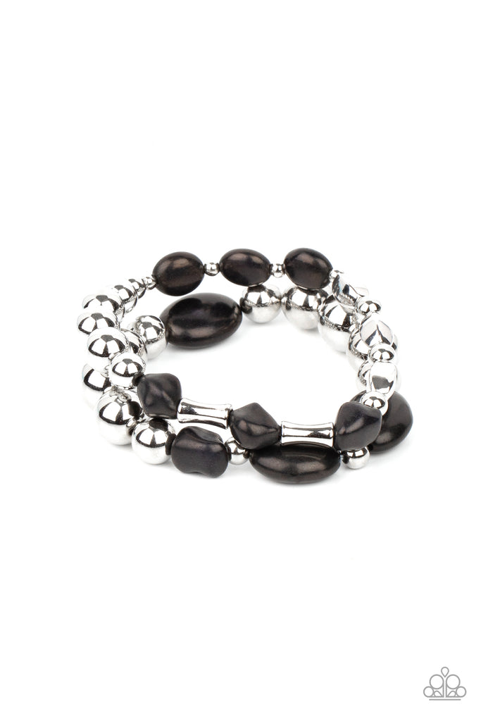 Authentically Artisan - Black Bracelet-Paparazzi - The Sassy Sparkle