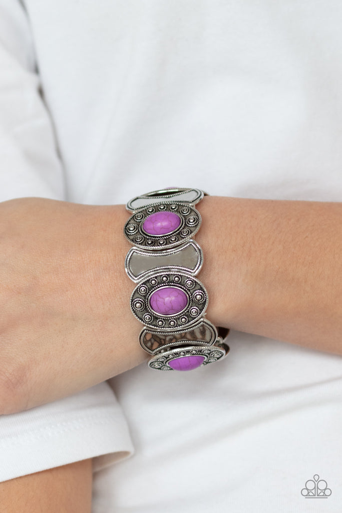 Desert Relic - Purple Bracelet-Stone-Paparazzi - The Sassy Sparkle