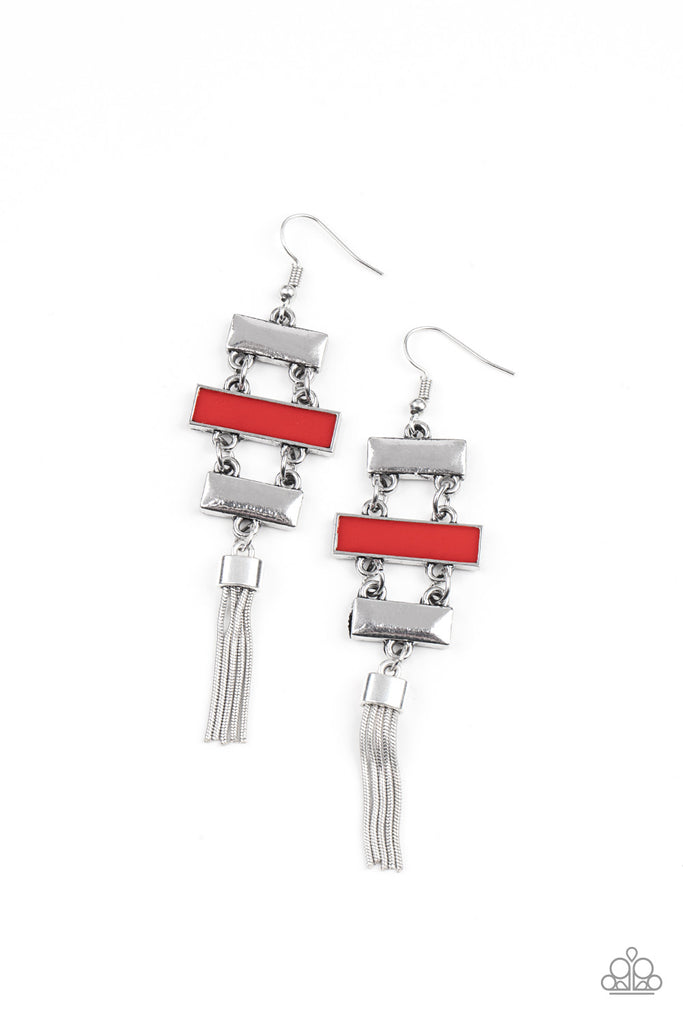 Mind, Body, and SEOUL - Red-Paparazzi Earring - The Sassy Sparkle