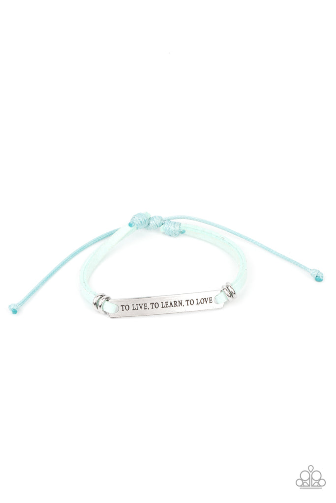 To Live, To Learn, To Love - Blue Urban Bracelet-Paparazzi