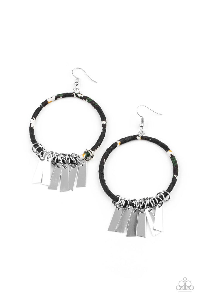 Garden Chimes - Black Earring-Paparazzi - The Sassy Sparkle