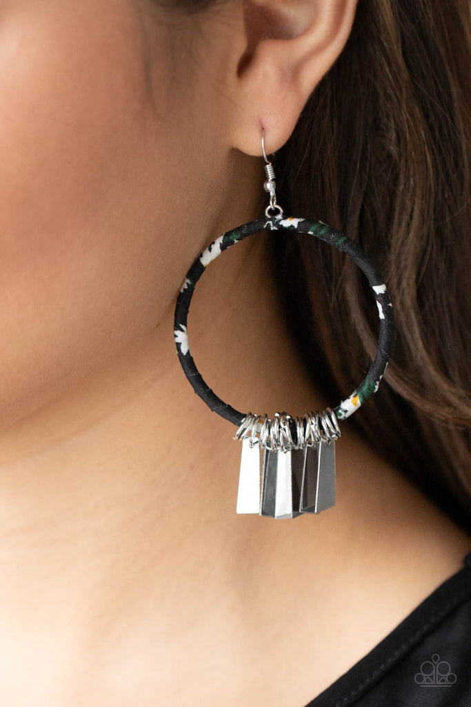 Garden Chimes - Black Earring-Paparazzi