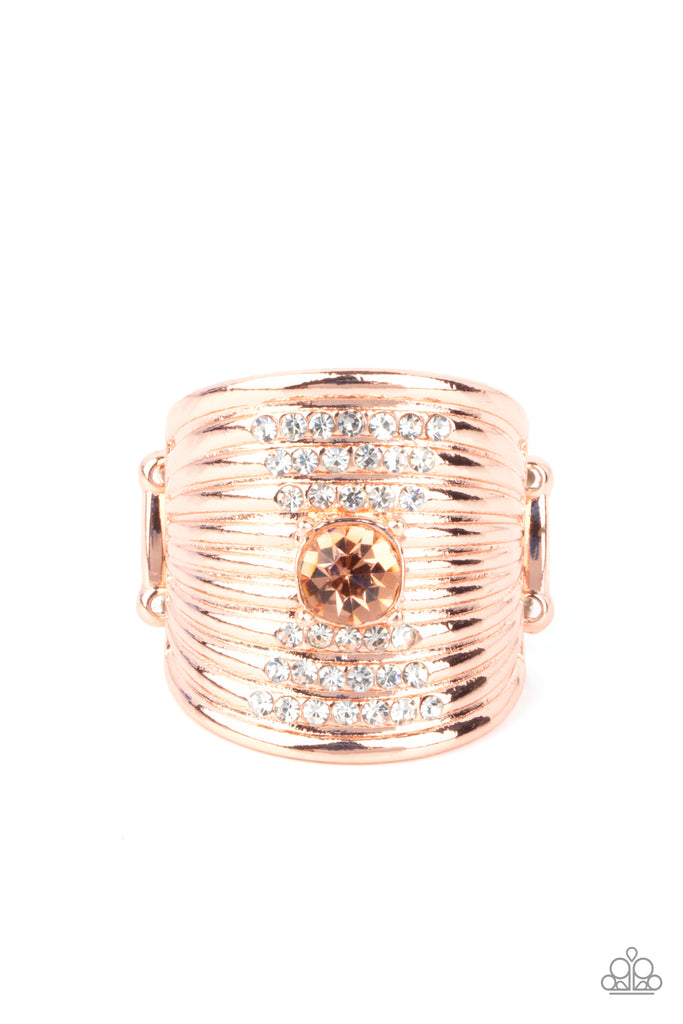 Crystal Corsets - Copper-Paparazzi Ring - The Sassy Sparkle