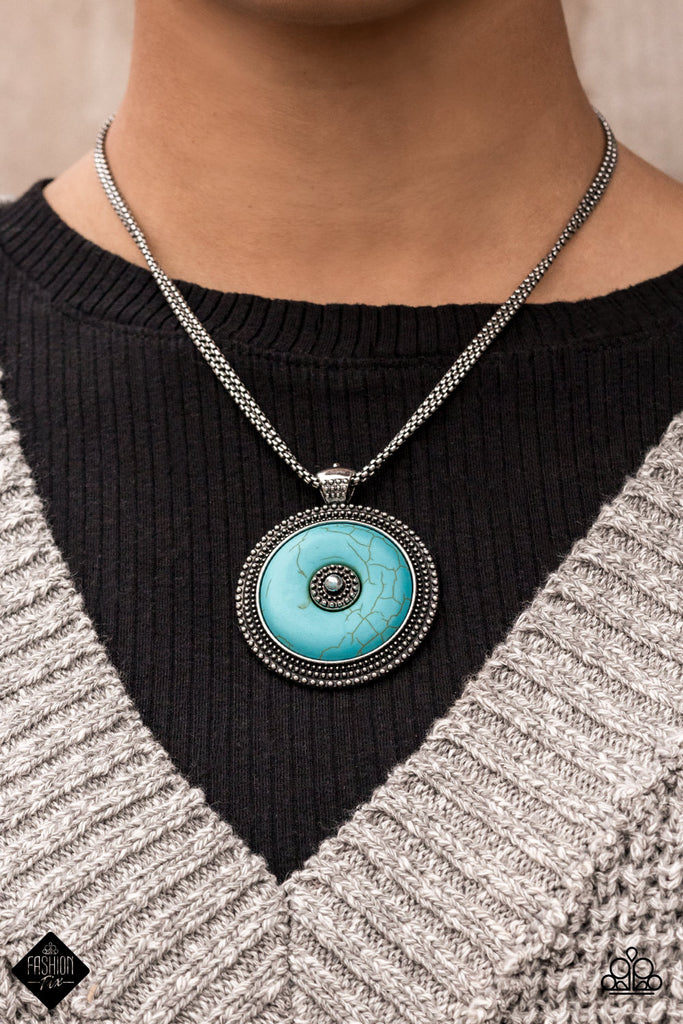 EPICENTER of Attention - Blue Stone Necklace-Paparazzi