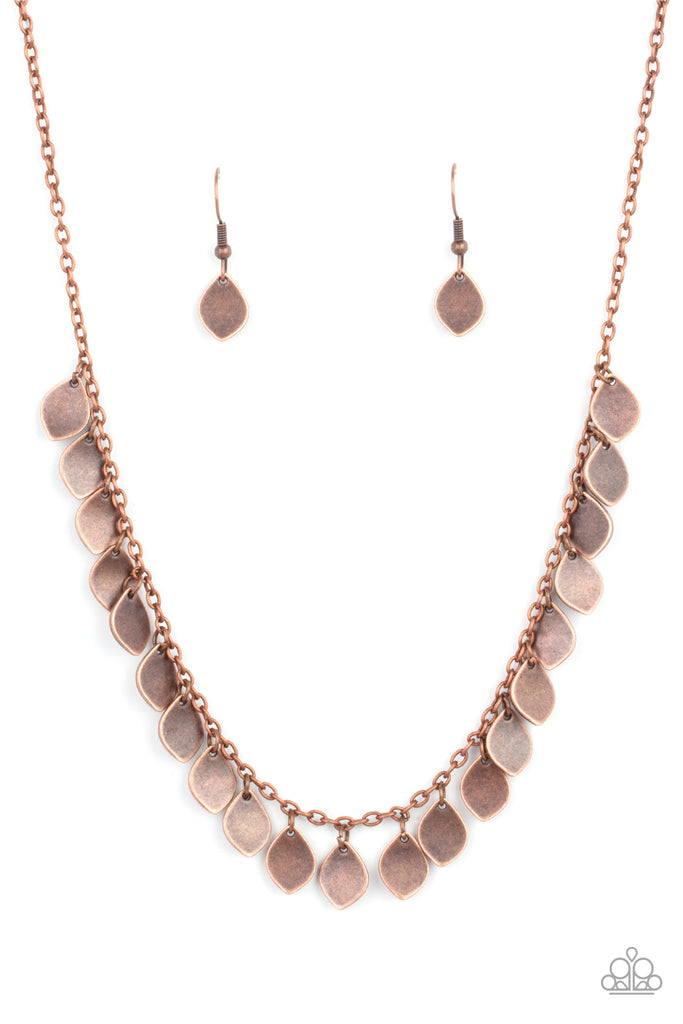 Dainty DISCovery - Copper Necklace-Paparazzi