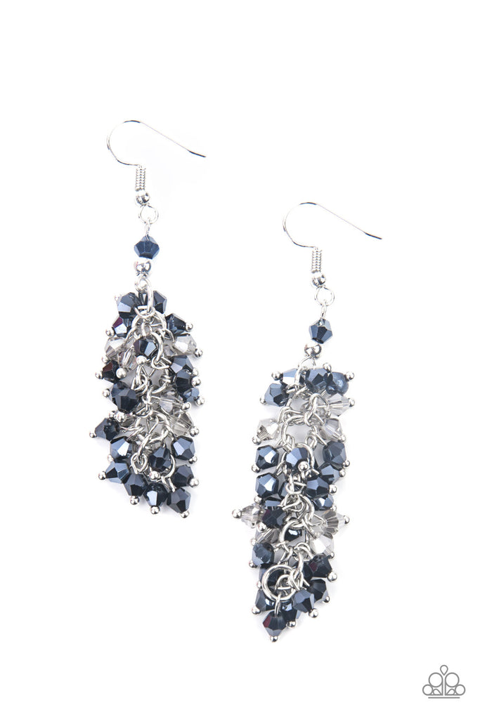 Celestial Chandeliers - Blue Earring-Paparazzi - The Sassy Sparkle