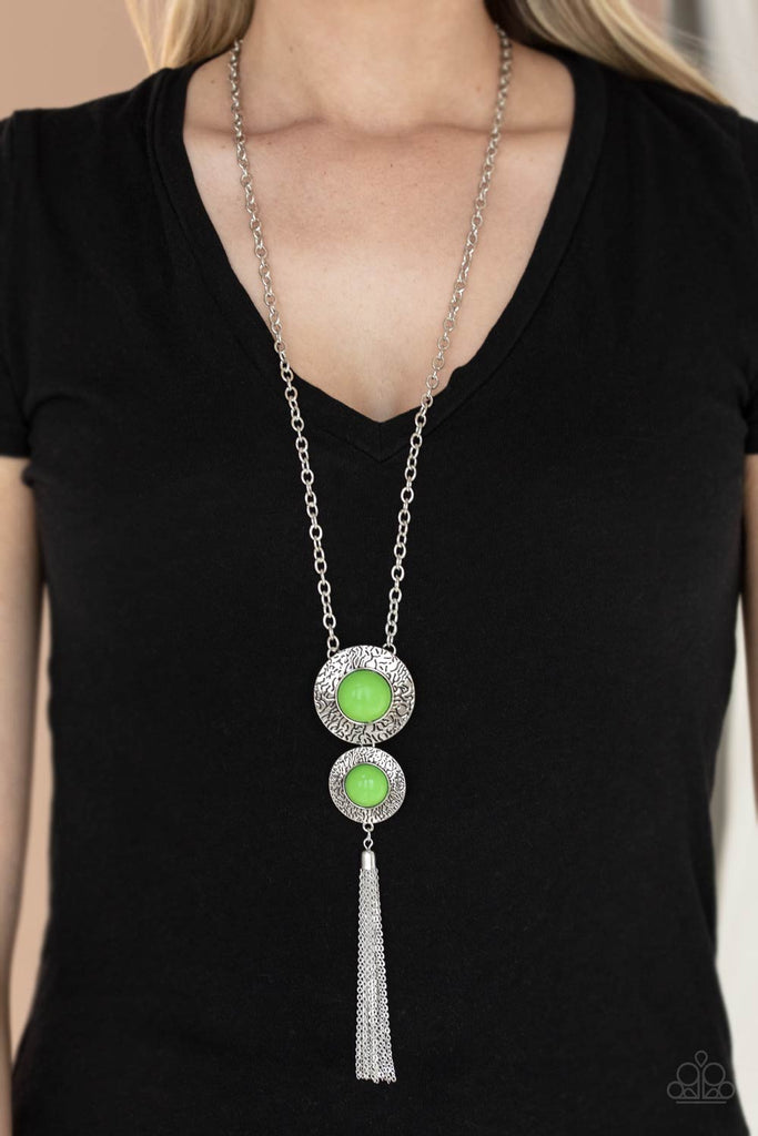 Abstract Artistry - Green Necklace-Paparazzi