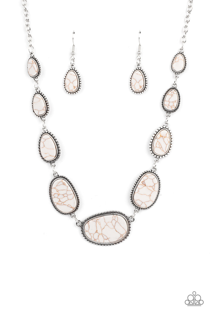 Elemental Eden - White Necklace-Paparazzi - The Sassy Sparkle