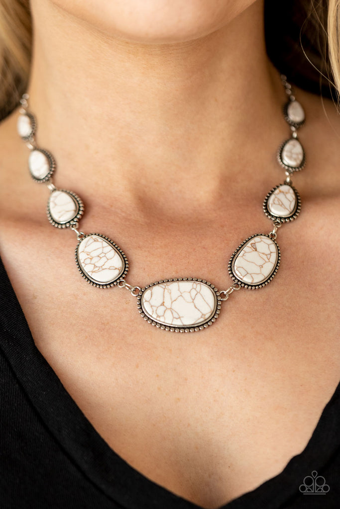 Elemental Eden - White Necklace-Paparazzi