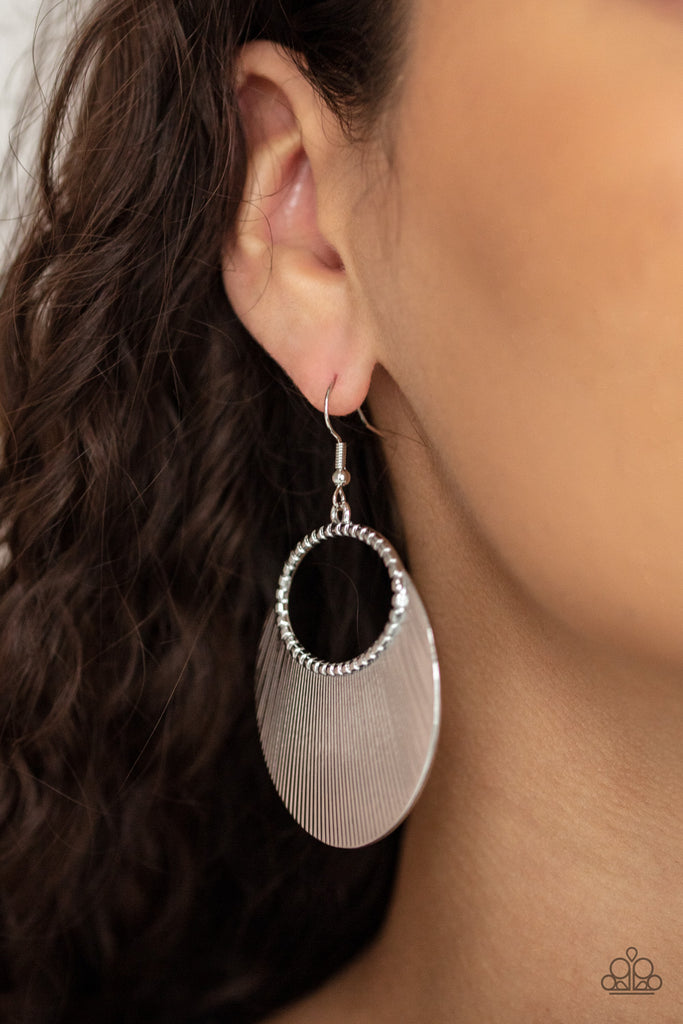 Fan Girl Glam - Silver Earring-Paparazzi