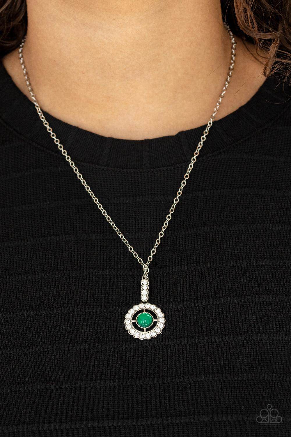 Springtime Twinkle - Green Necklace-Paparazzi