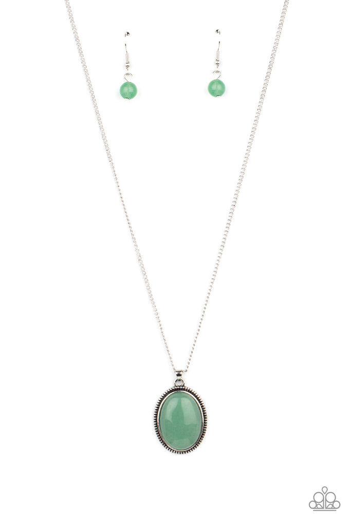 Tranquil Talisman - Green Necklace-Paparazzi