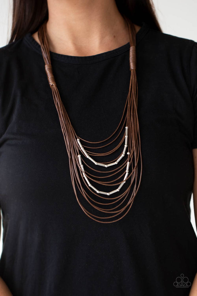 Nice CORD-ination - Brown Paparazzi Necklace - The Sassy Sparkle