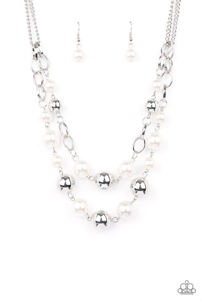 COUNTESS Your Blessings - White Pearls Necklace-Paparazzi - The Sassy Sparkle