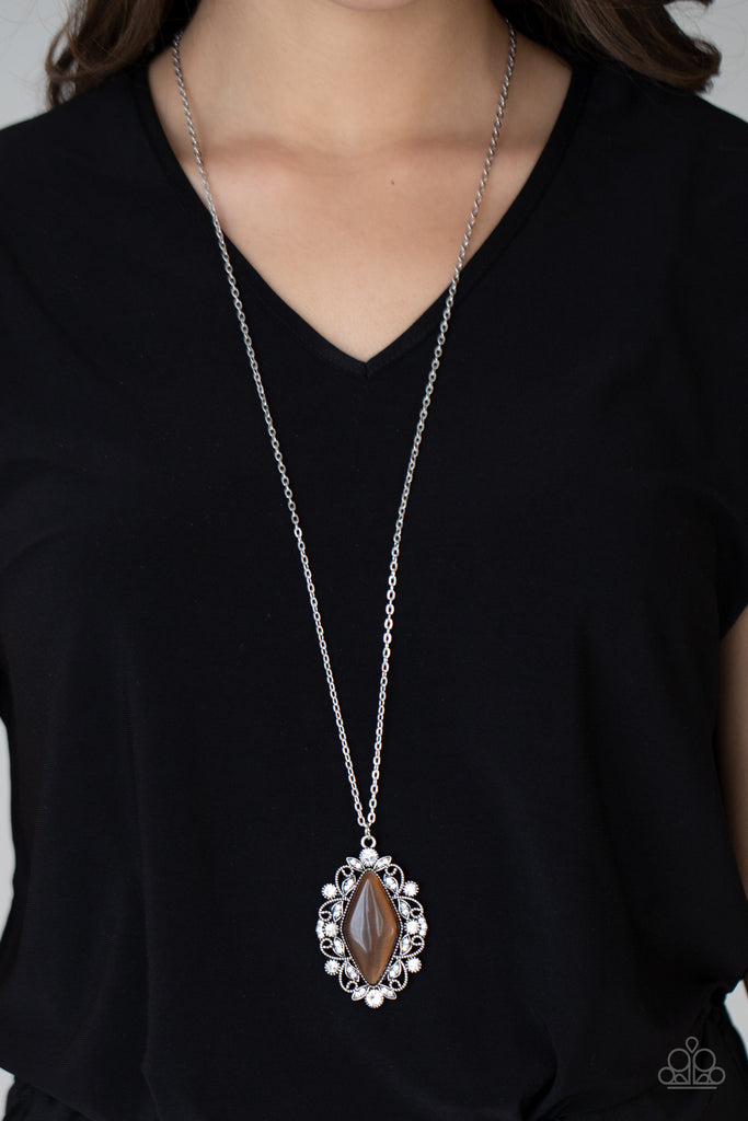 Exquisitely Enchanted - Brown Necklace-Paparazzi