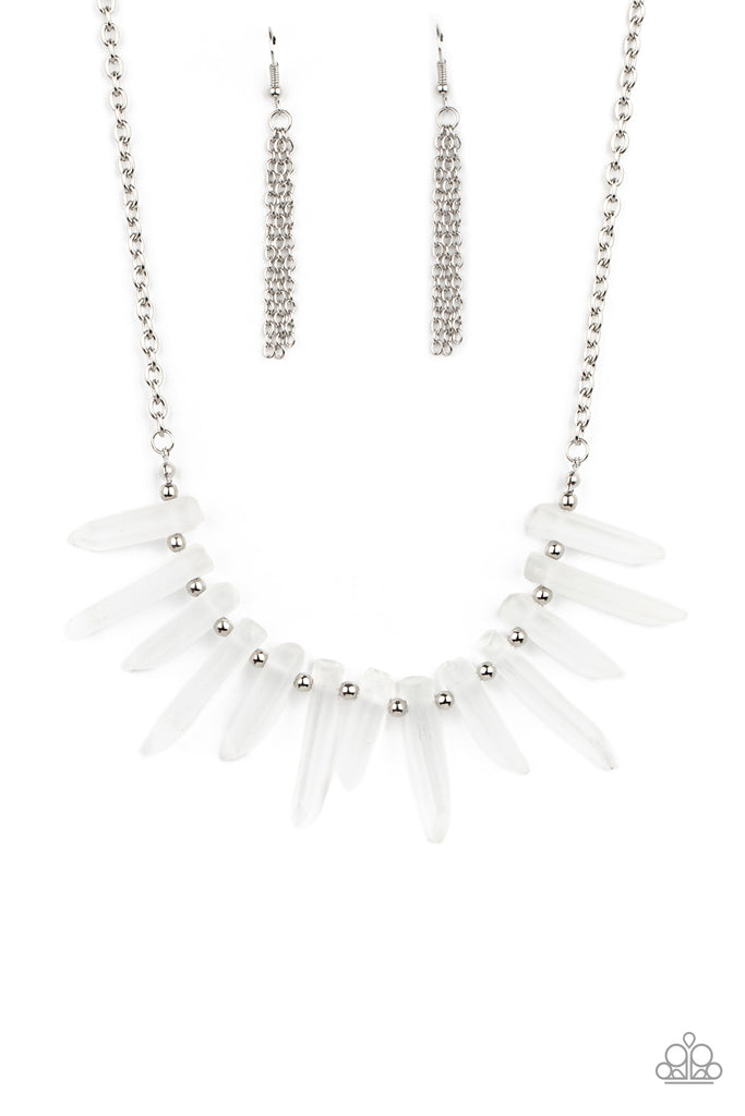 Ice Age Intensity - White Necklace-Paparazzi