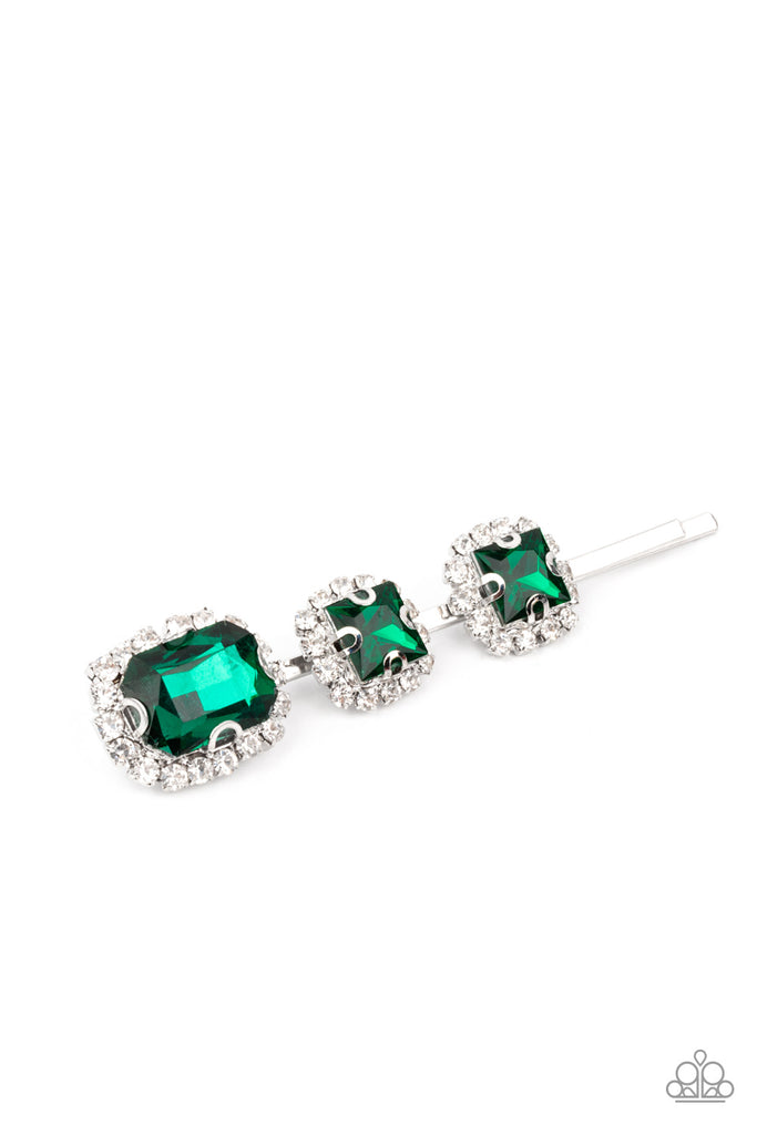 Teasable Twinkle - Green Hair Clip-Paparazzi