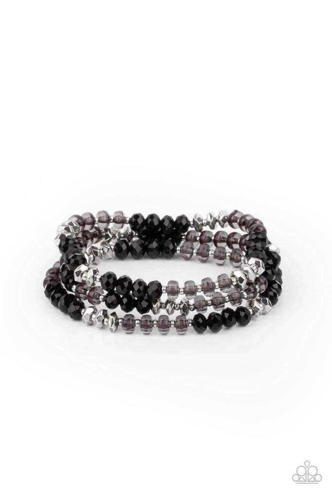 Stellar Strut - Black-Paparazzi Bracelet - The Sassy Sparkle