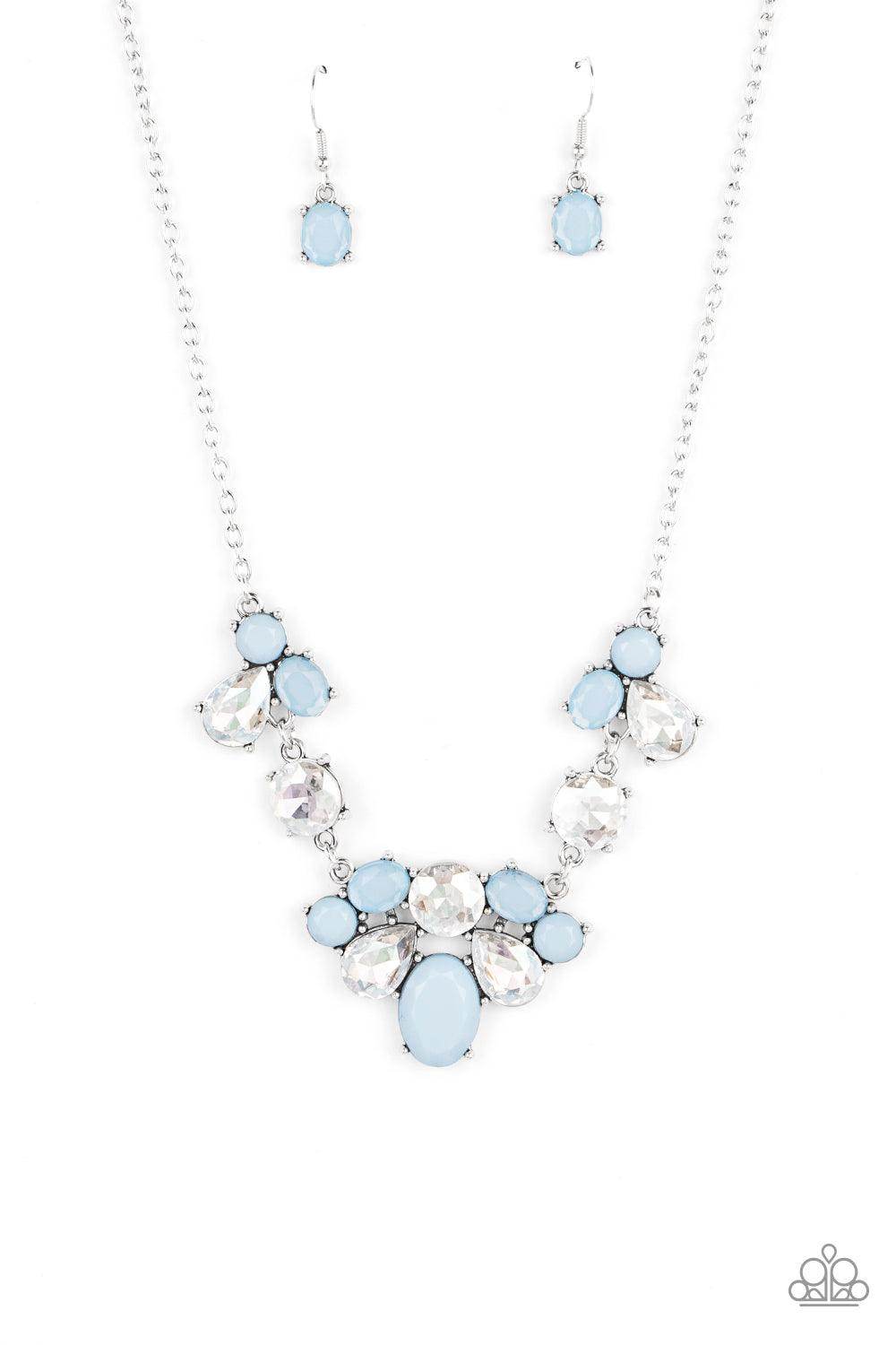 Ethereal Romance - Blue Necklace-Paparazzi