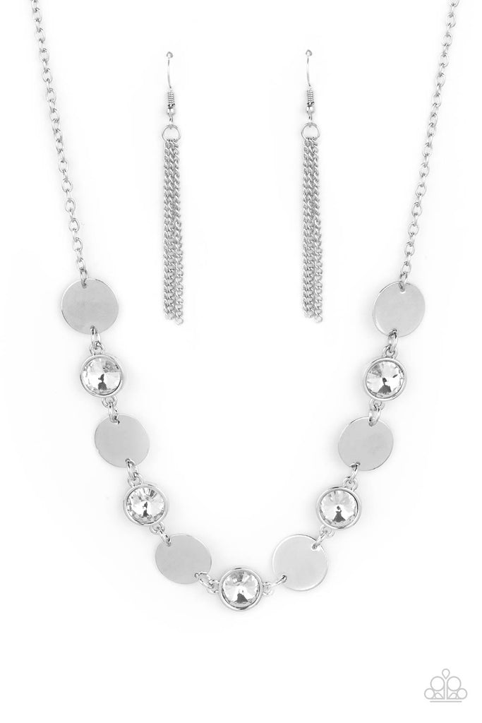 Refined Reflections - White Necklace-Paparazzi - The Sassy Sparkle