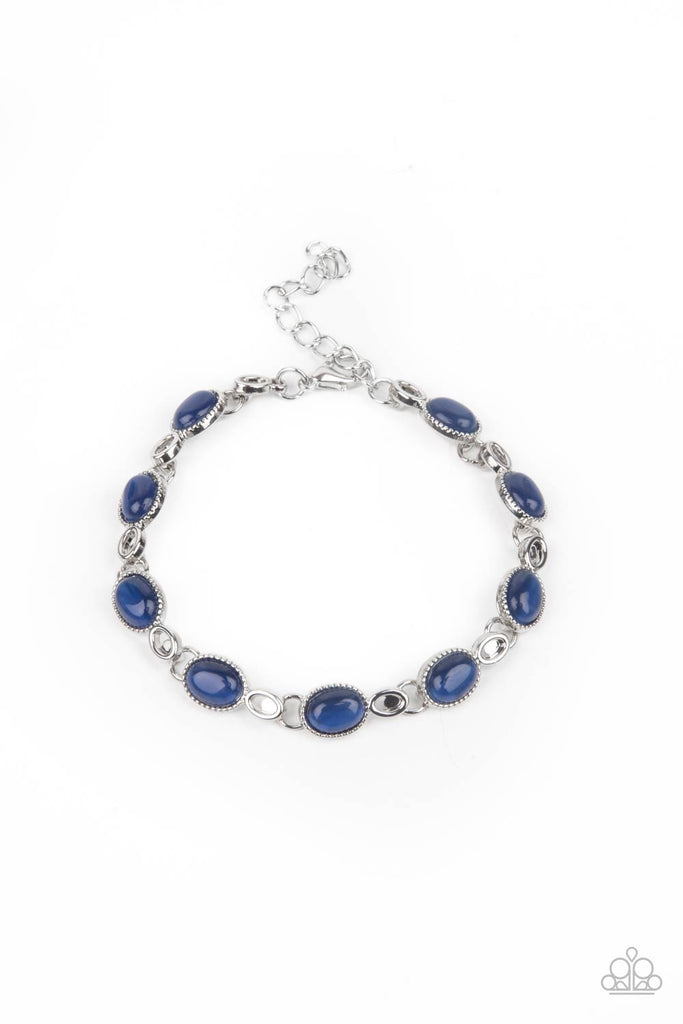 Blissfully Beaming - Blue Bracelet-Paparazzi