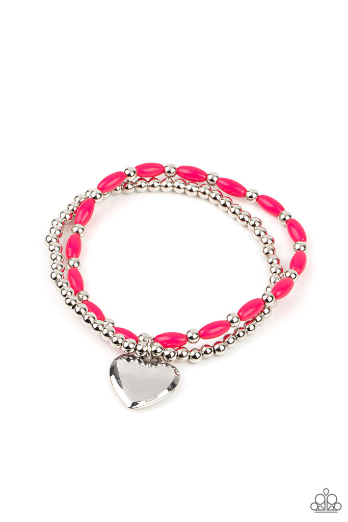 Candy Gram - Pink Bracelet-Paparazzi - The Sassy Sparkle